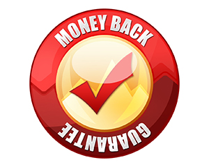 We offer a 100 percent money back guarantee